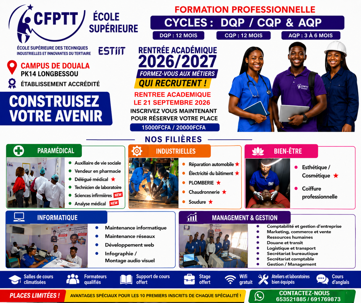 Nos filières CFPTIT